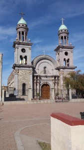 Church at town square where we stopped to get pesos