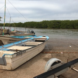 Fishing boat in village south west of Angostura, Sinaloa