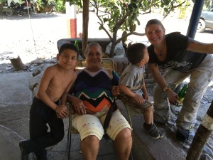 We stopped at this little store and got drinks right before we ate lunch. This is the store owner and her grandsons.
